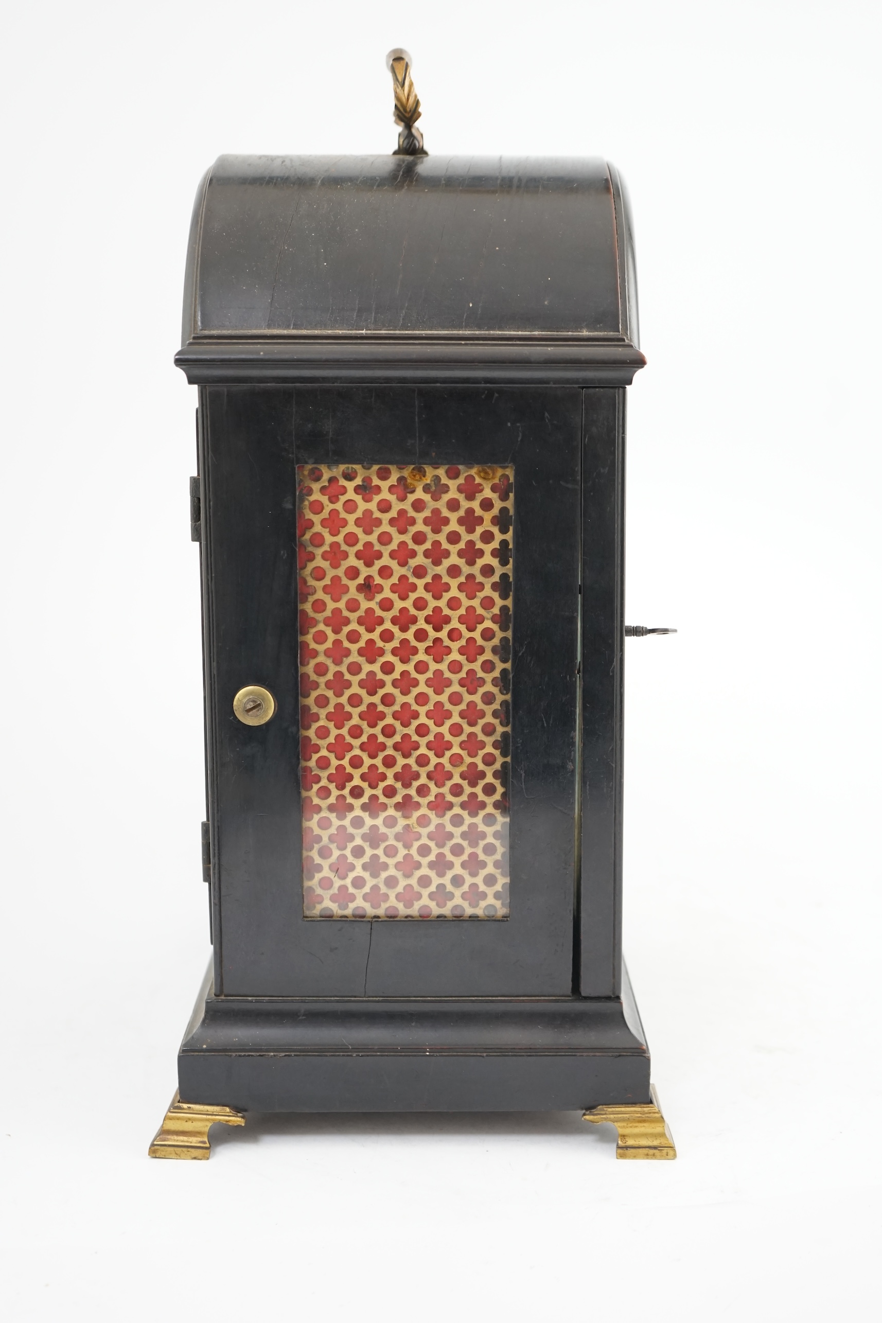 Webster of London. A George III ebonised eight day bracket clock